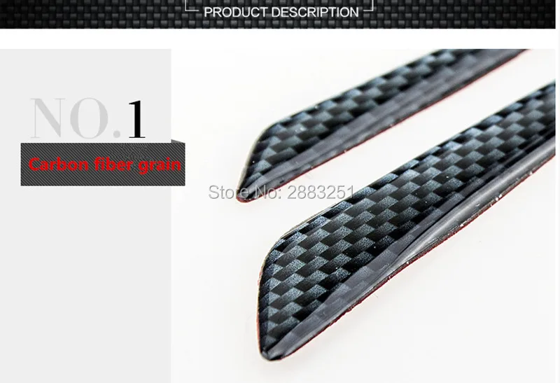 4 шт. автомобильный Стайлинг бамперные ленты углеродное волокно двери