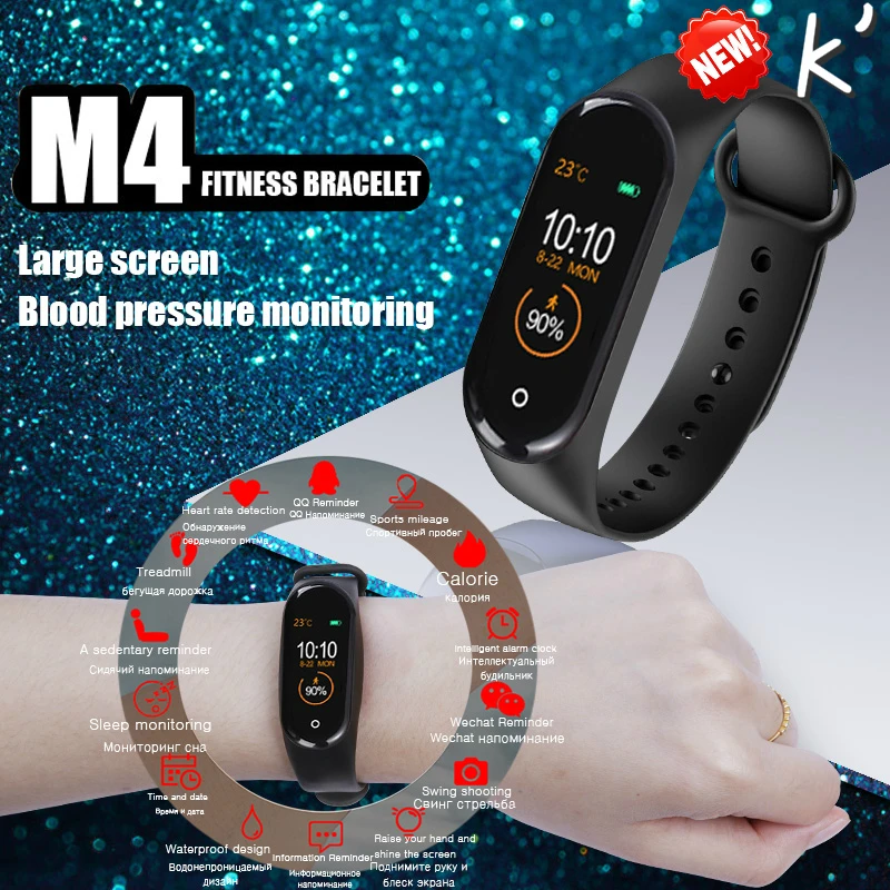 Смарт-часы K' M4 с Bluetooth спортивные фитнес-Смарт-часы для мужчин и женщин
