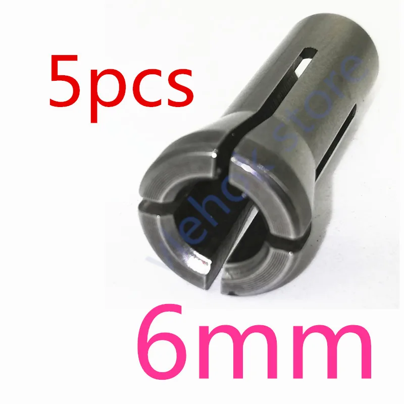 5pcs 6mm Чугунный патрон для Makita GD0600 906 763620-8 3 мм 6 мм 763627-4 GD0603 GD0601 Цанговая гайка аксессуары для электроинструмента - Цвет: 5pcs 6mm