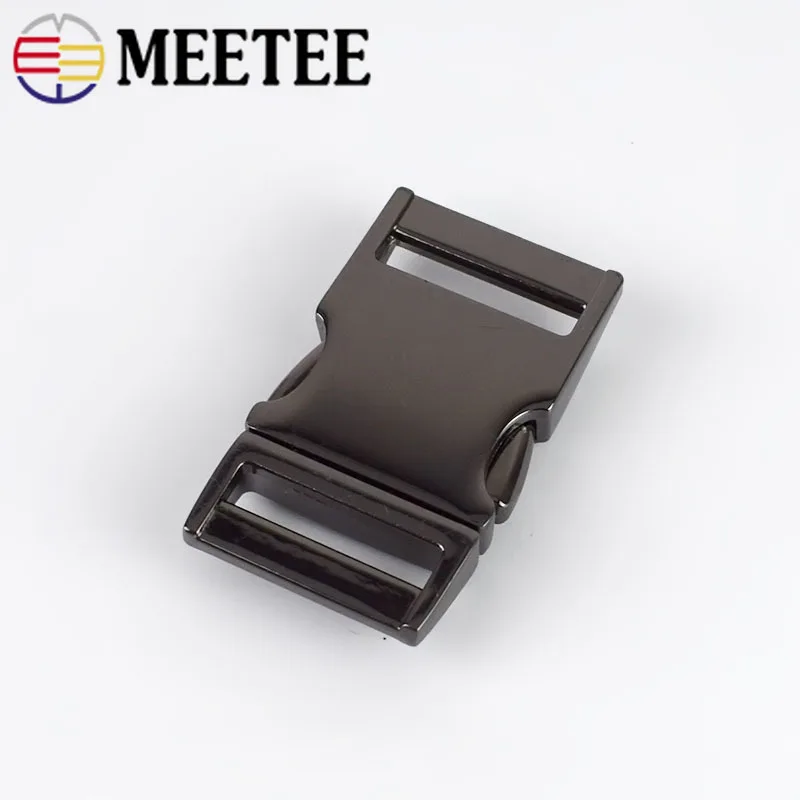 Meetee 10pcs Metal Curved Side Release Buckle for 25mm Webbing Strap Backpack Bag Luggage Hook Belt Buckle DIY Accessories AP518