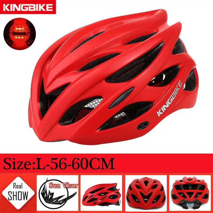 KINGBIKE велосипедный шлем матовый черный сверхлегкий MTB In-mold велосипедный шлем с козырьком дышащий дорожный горный открытый велосипедный шлем - Цвет: 652-T5