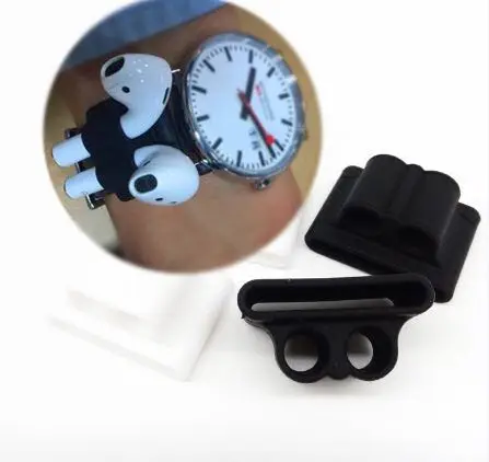 Силиконовый держатель-подставка для наушников AirPods 12 с защитой от потери |