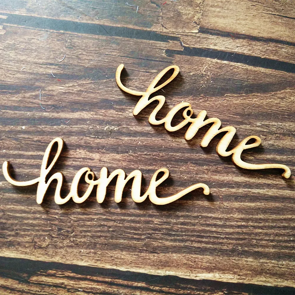 10 шт. необработанные деревянные надписи знак для дома поздравительные знаки Cursive