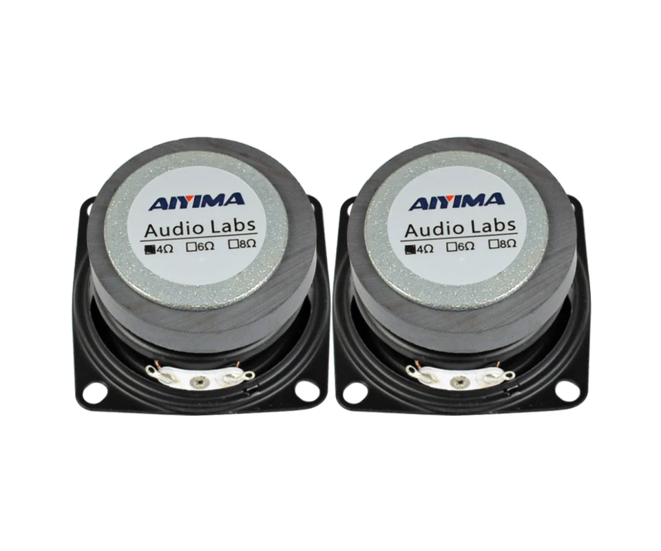AIYIMA 2 шт. сабвуфер HIFI 2 дюйма 4 Ом 5 Вт полный спектр динамик мини нч колонки DIY аудио сабвуфер громкоговоритель
