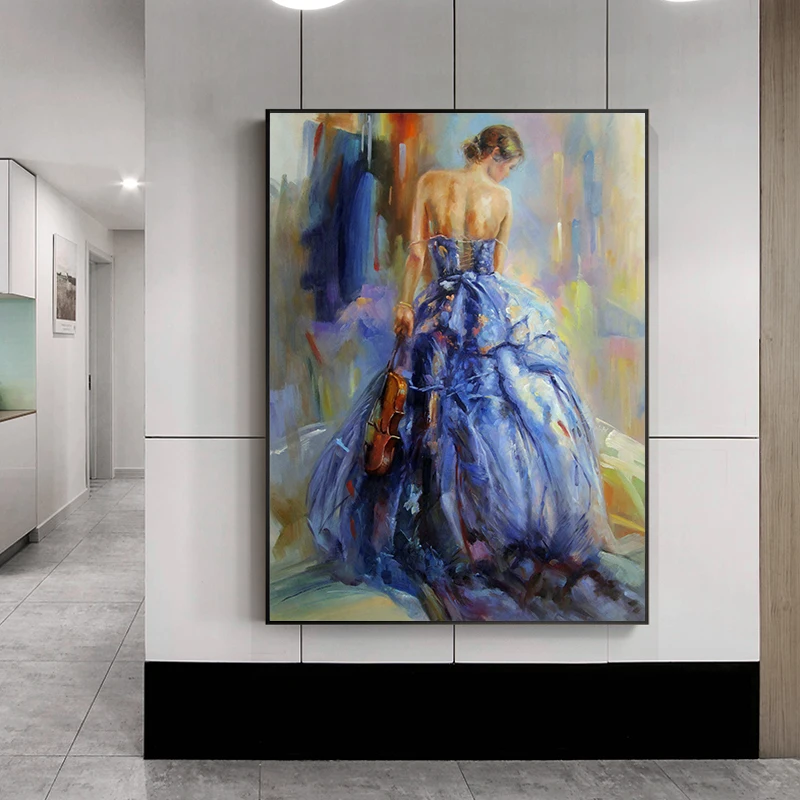 

Spanish Flamenco woman Dancer oil paintings on canvas quadro caudros decoracion wall art pictures for living room wall art decor