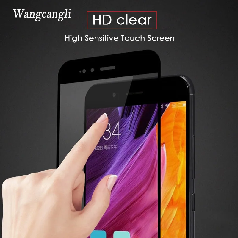 Закаленное стекло wangcangli для xiaomi mi a1 a2 Защитное экрана 6X max2 mi5 miX2 mi5s plus защита |