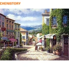 Набор для рисования по номерам на холсте красивый строительный пейзаж