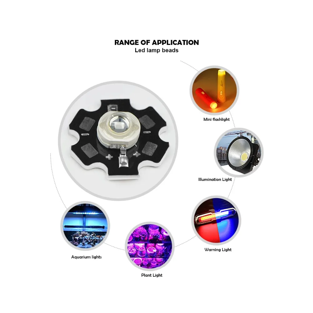 10 шт. 3 Вт 1 светодиодный светильник для выращивания самодельный излучающий диоды