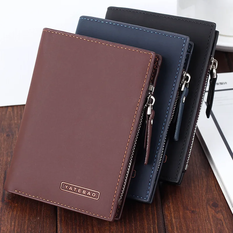 Новый Повседневная Кожа PU Мужчины Короткие Кошельки Портмоне Бренд