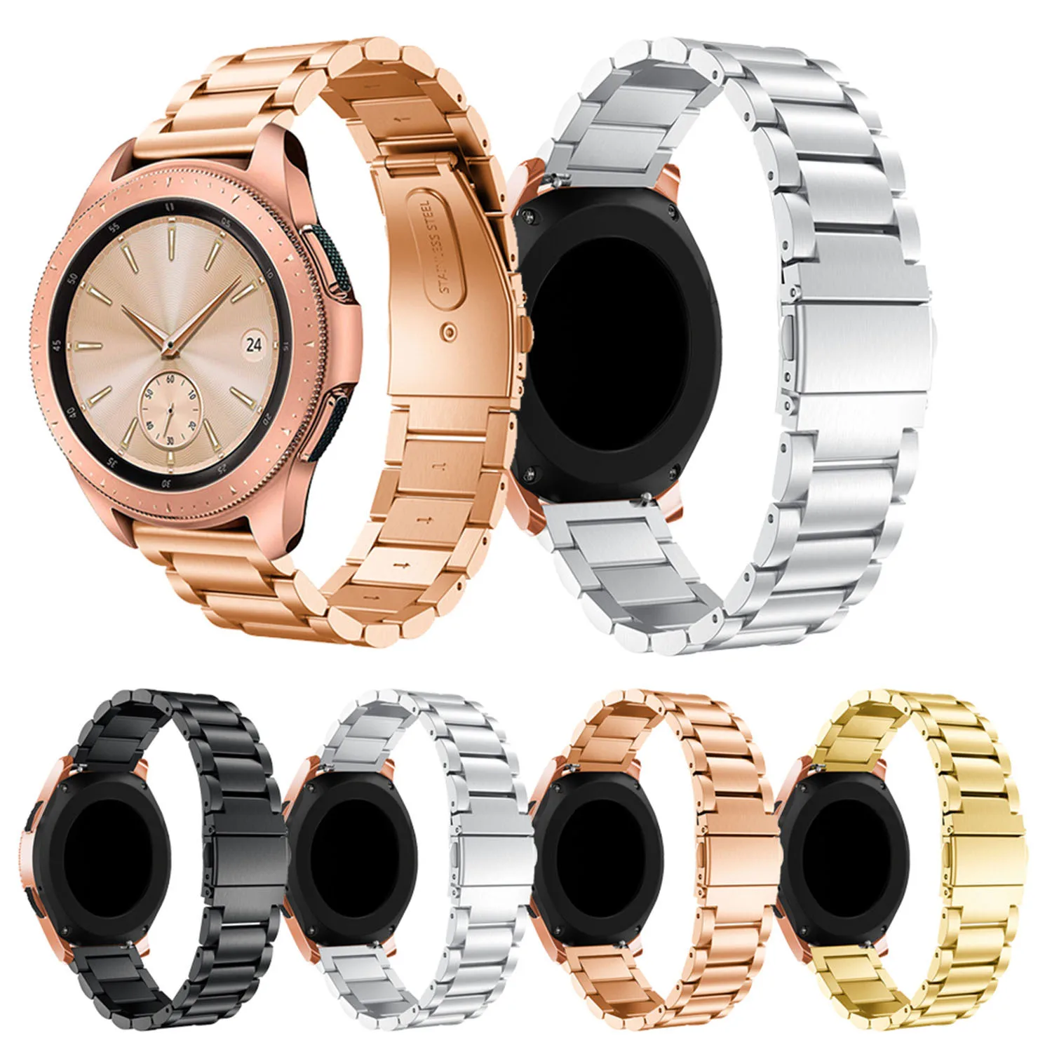 

20mm Stainless Steel Strap for Samsung Galaxy Watch 42mm SM-R810 Band Bracelet Belt for Gear S2 Classic Gear Sport Strap