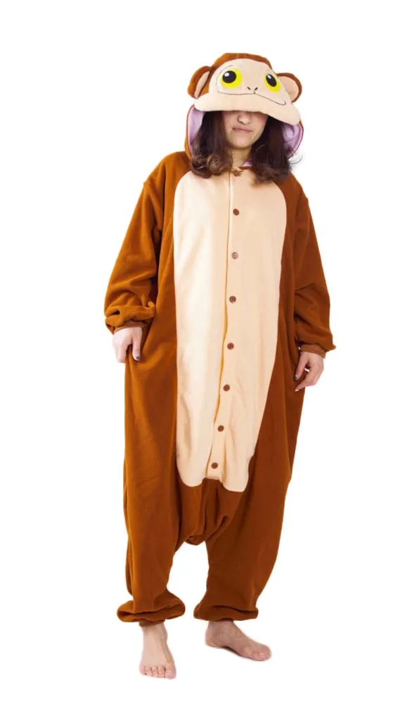 New Кигуруми Lemur длинный хвост обезьяна взрослых Onesie унисекс пижамы Хэллоуин костюмы для рождественской вечеринки - Цвет: New