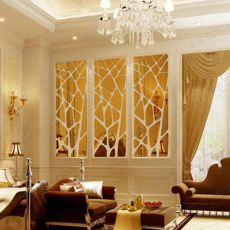 Геометрическая мозаика пазл акриловая стерео Наклейка на заднюю поверхность