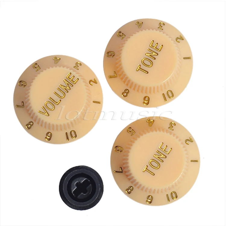 Желтый пластик гитарный Пикап Чехлы переключатель/1 громкость 2 тон наконечник