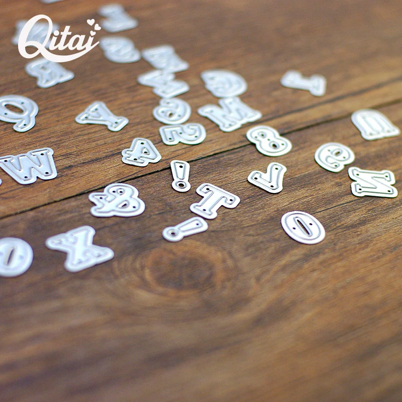 Металлические резные штампы A-Z букв и цифр 0-9 QITAI 40 шт./лот DIY Современные поделки