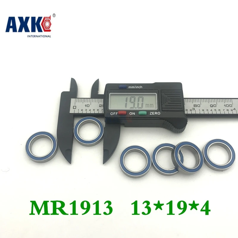 

Axk 10pcs 13x19x4 Blue Rubber Bearings Abec-3 Mr1913 2rs