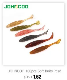 JOHNCOO, 6 шт., рыболовные приманки, мягкие приманки, 70 мм, 2,1 Г, силиконовые приманки для ловли гольяна, плавающие приманки, пластиковая приманка, Pasca Shad, Мягкая приманка