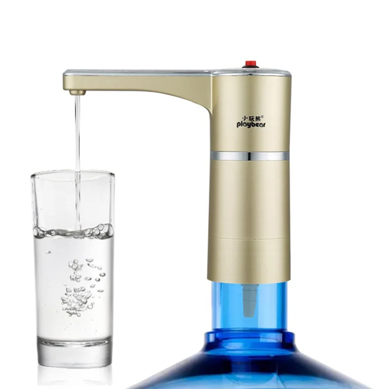 Wireless Automatic Water Pump Barreled Pure Bucket Dispenser Tap Gold White | Дом и сад