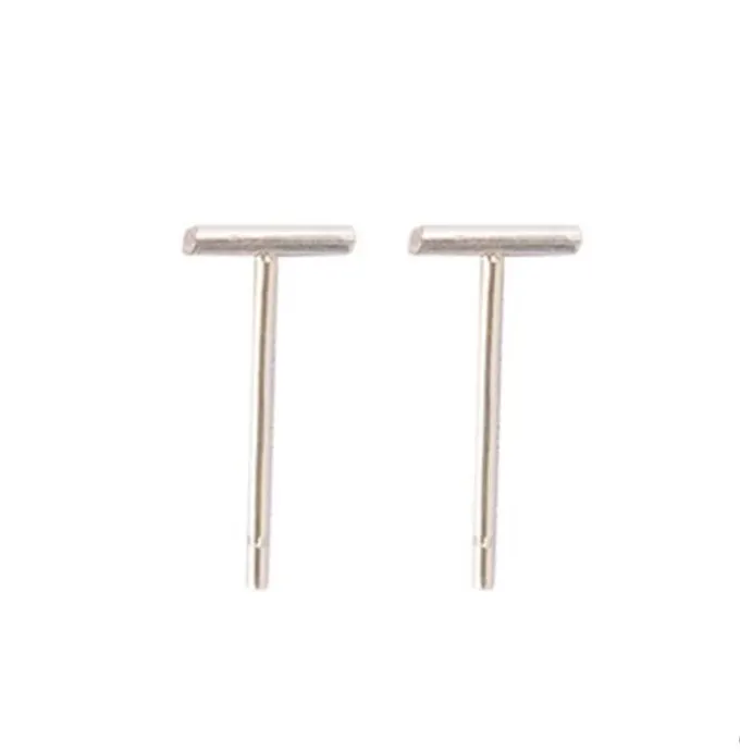 

Punk Stick Studs Earrings Simple Geometry T Bar Stud Earrings For Women Girls Jewelry Brincos Bijoux Wholesale Small/Large