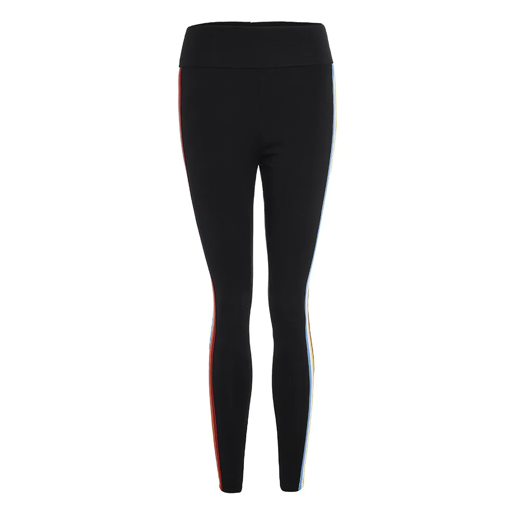 Женские брюки Pantalones Mujer, женские брюки-карго, женские брюки с эластичной резинкой на талии, широкий пояс, полосатые леггинсы, эластичные узкие брюки Z4