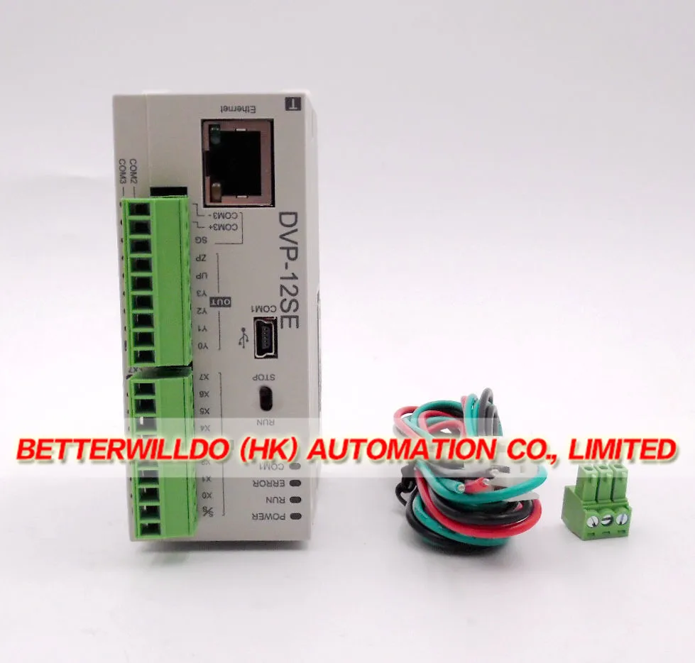 DVP12SE11T оригинальный новый бренд Delta PLC DC 8DI 4DO (NPN транзистор) 3 COM (Mini USB/RS485x2/Ethernet ) 1 год