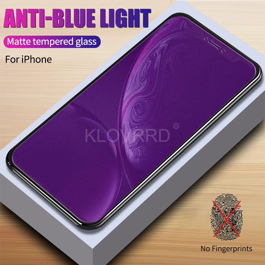 9 H анти-синий Ультрафиолетовый матовый протектор экрана пленка для iPhone X XR XS макс.