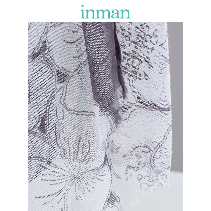 INMAN 2018 Новое поступление Женская одежда осень зима цветочный принт контрастный
