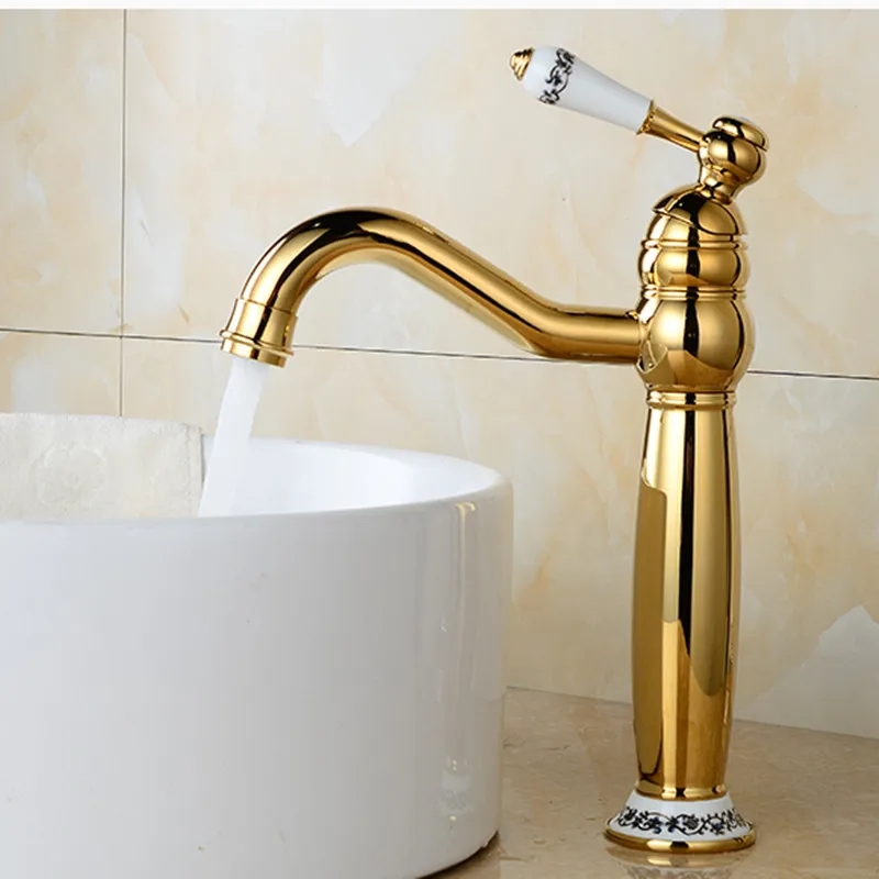 Смесители для раковины LIUYUE латунный хромированный/черный фарфоровый Высокий