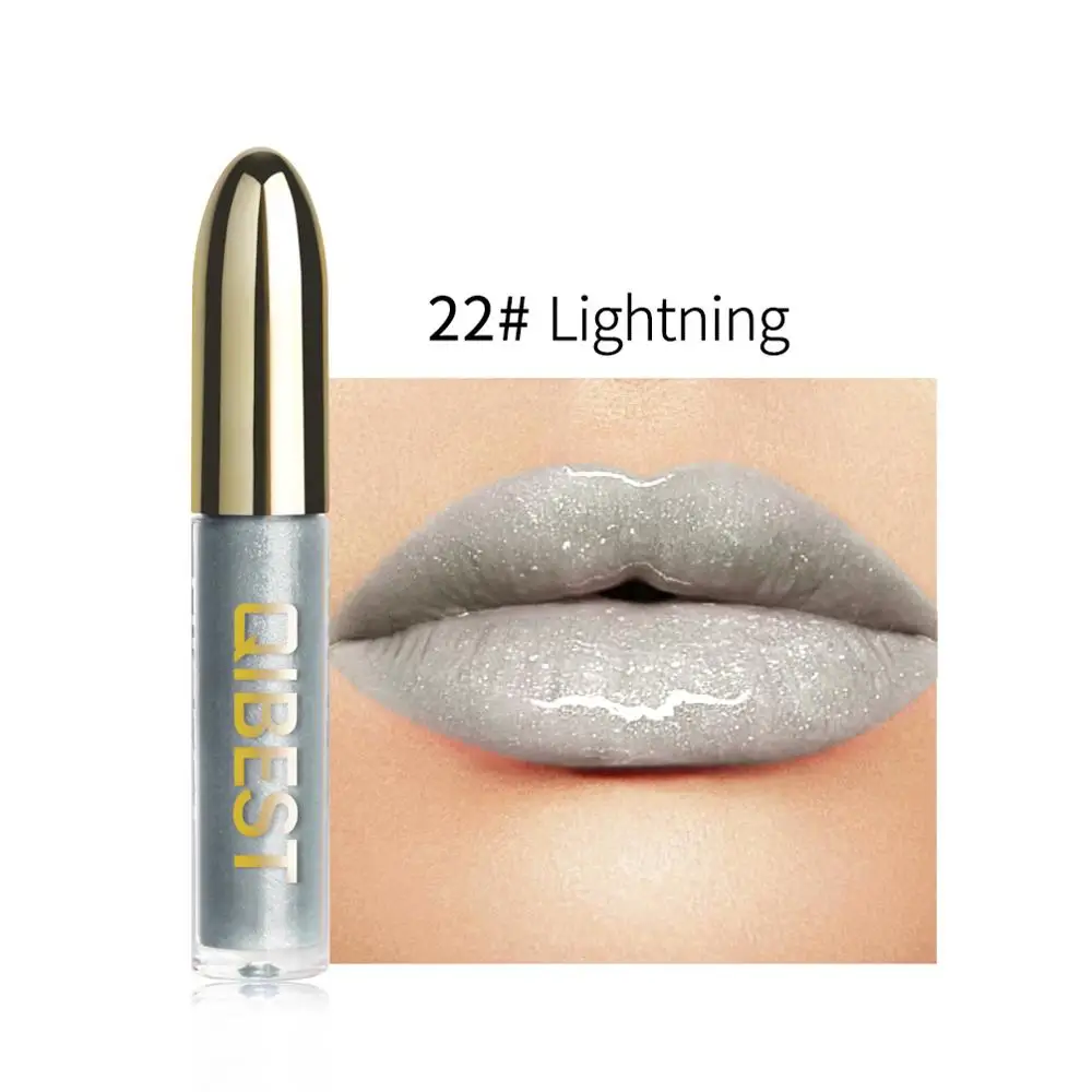 28 Colors Long Lasting Moisturizer Glitter LipGloss Tint Cosmetics Nutritious Shimmer Liquid Lipstick Beauty Lips Makeup maquiag - Color: 22