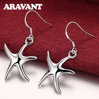 925 silver starfish drop earring for women fashion jewelry