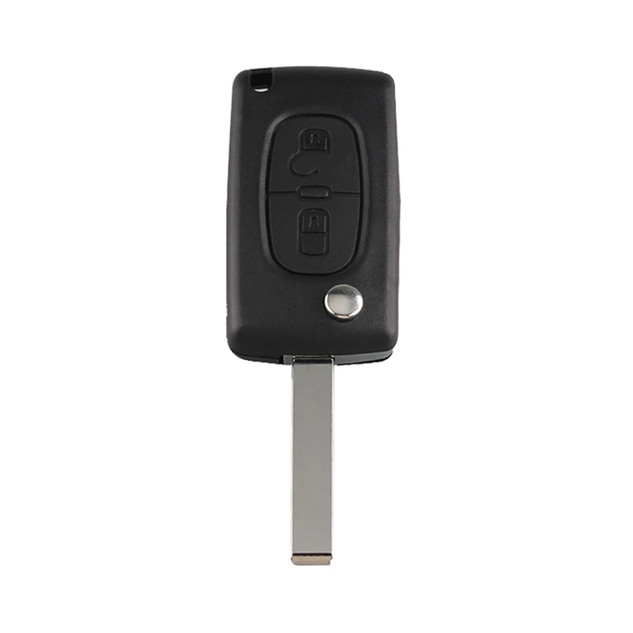 Чехол с откидной крышкой и 2 кнопками для peugeot 107 207 307 307S 308 407 607 с канавкой с батарейным отсеком CE0536 без логотипа