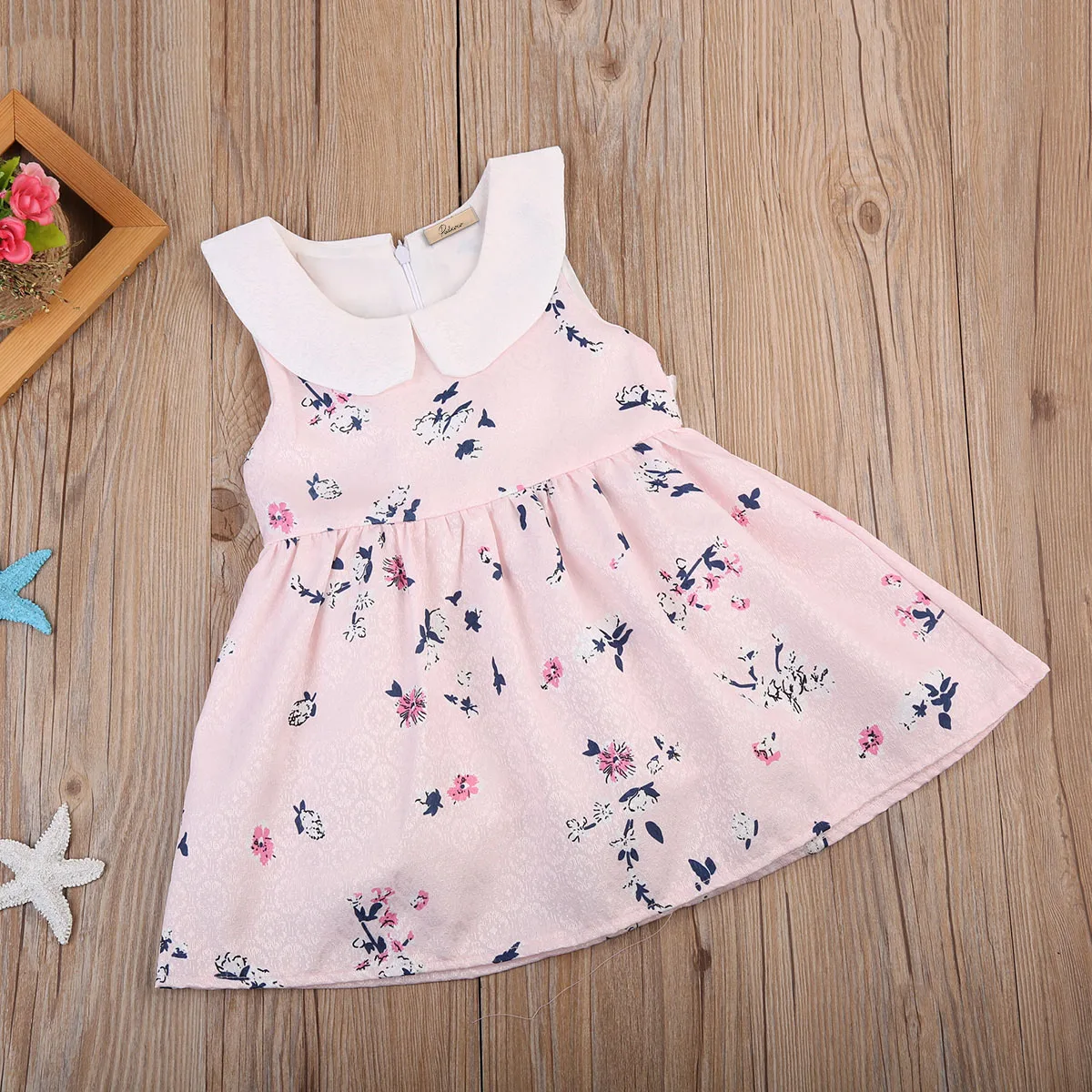 2017 летняя брендовая одежда с цветочным рисунком для малышей милое розовое