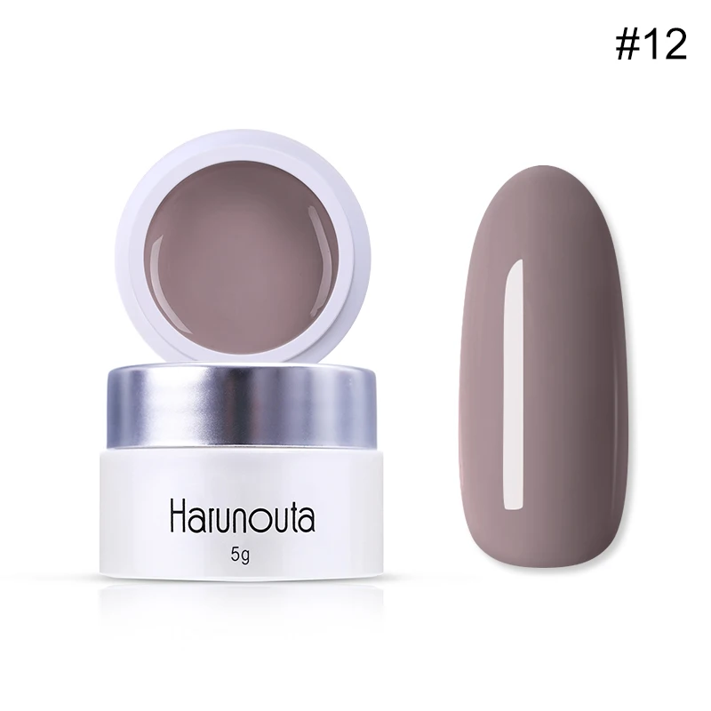 Nude12 Harunouta 5 мл; Гель-лак для Ногтей Красочная живопись гель лак для ногтей легко использовать Отмачивание УФ светодиодный лаковое гелевое покрытие для ногтей лак - Цвет: Nude12
