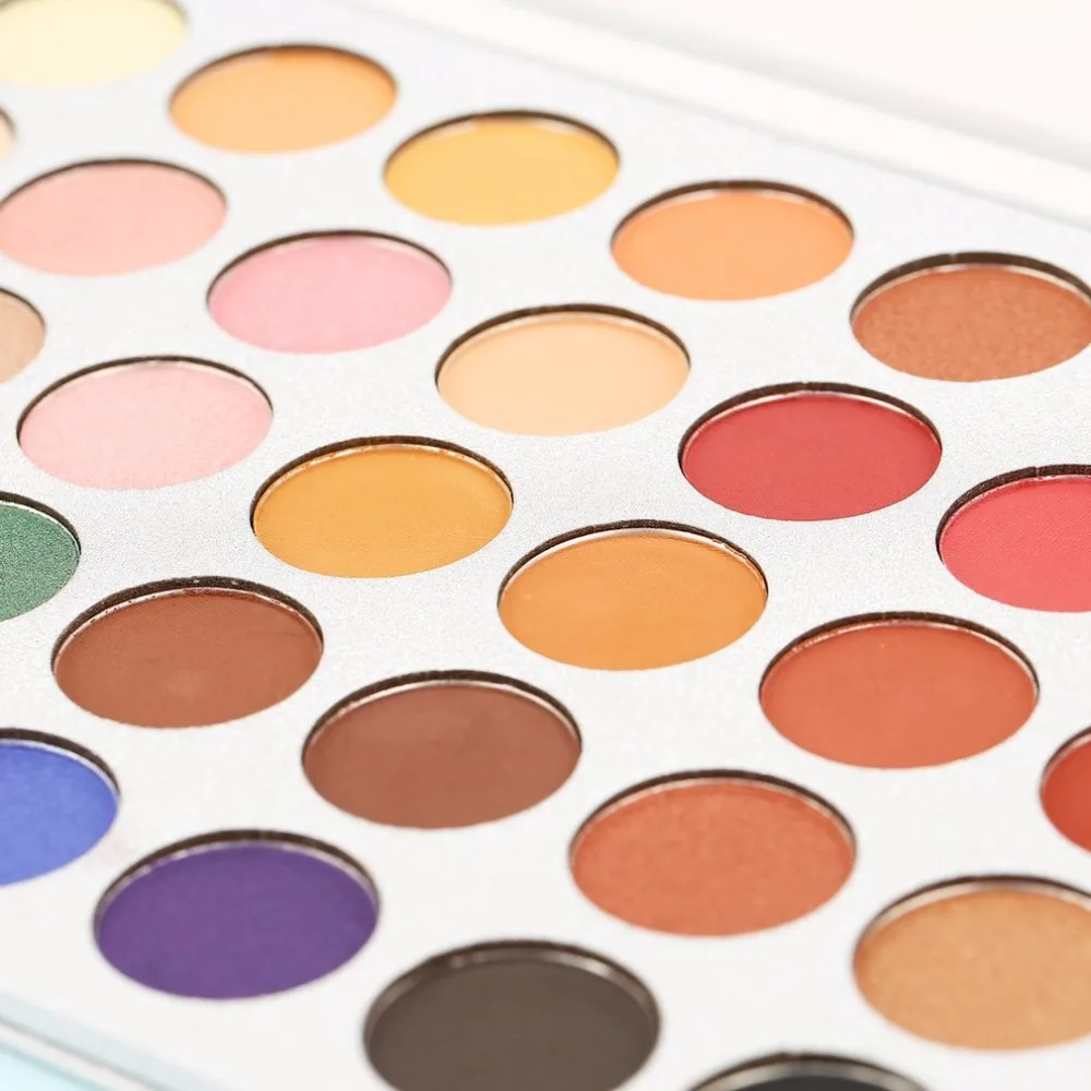 Красота глазированные 35 Цвета Пудра палитру теней Косметика Макияж Luminous Matte Shimmer Eye Shadow Palette Красота