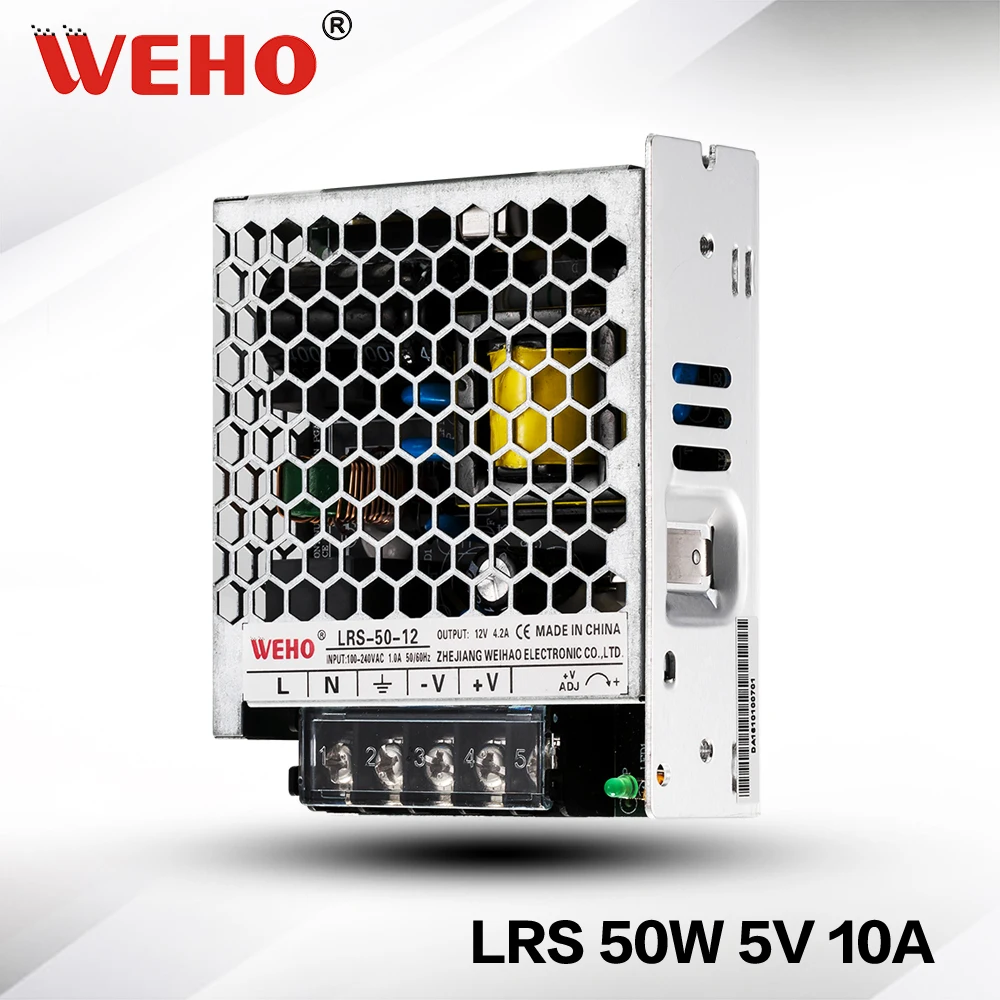 (LRS-50-5) 50w 5v 10a импульсный источник питания тонкий тип 30 мм для камеры