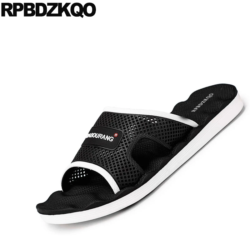 Шлепанцы мужские водонепроницаемые сандалии без застежки пляжная обувь резина 45
