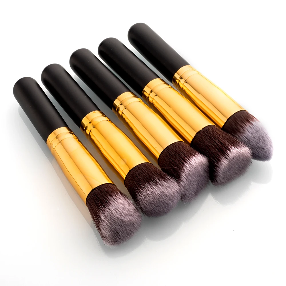 Набор кистей для макияжа TOMTOSH Hot New из 10 штук, синтетических, кабуки, для нанесения тонального крема, румян и других косметических средств.