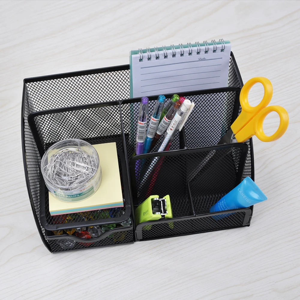 9 отделений для хранения многофункциональный сетчатый Настольный органайзер