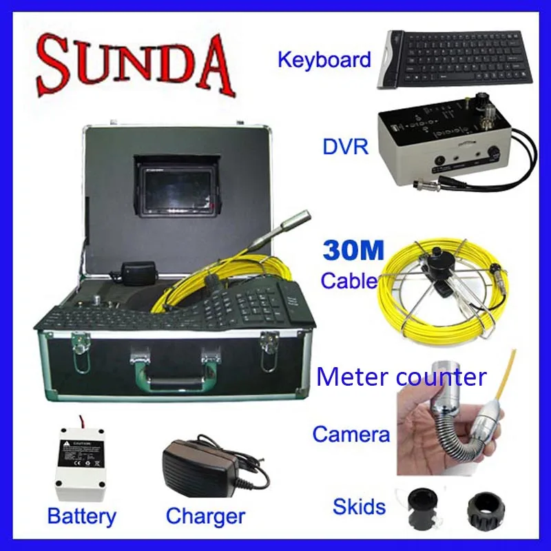 Камера Эндоскоп диаметром 23 мм с ЖК монитором 7 дюймов|inspection camera|endoscope inspection