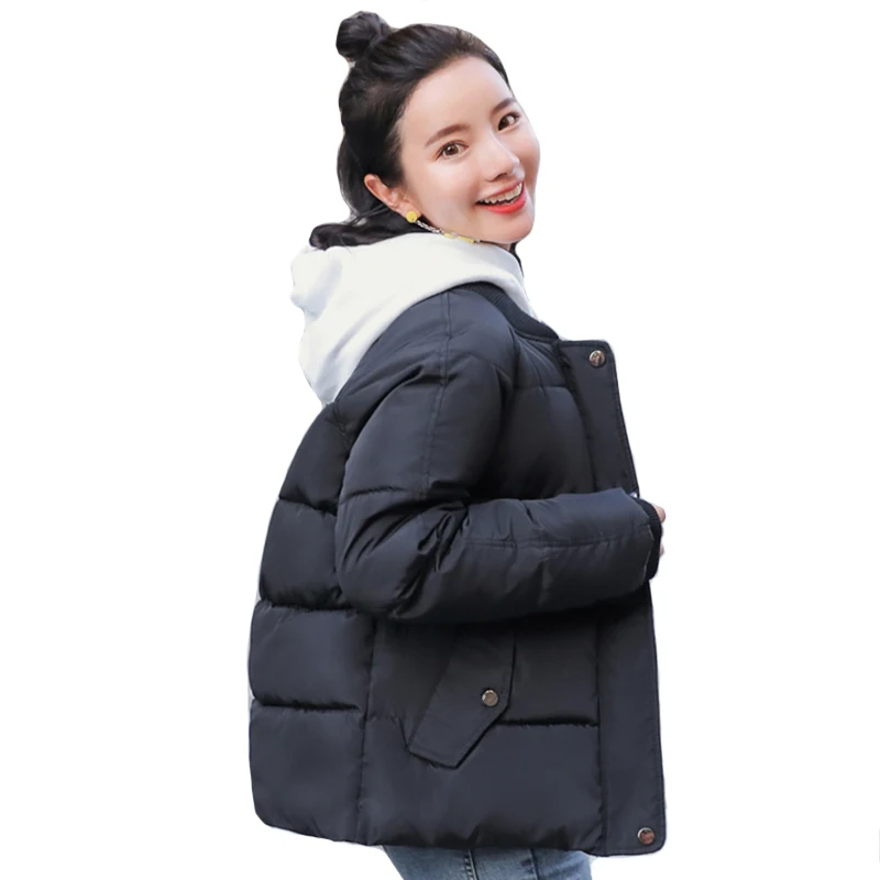 Новинка 2018 года зимняя куртка для женщин воротник-стойка верхняя одежда женские
