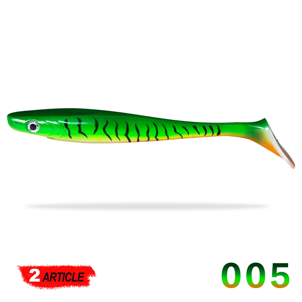 005 Hunthouse 2 шт./лот pro shad Щука приманка 20 см 50 г Краска Печать приманка весло хвост shad силиконовая souple leurre натуральный мускусный - Цвет: 005
