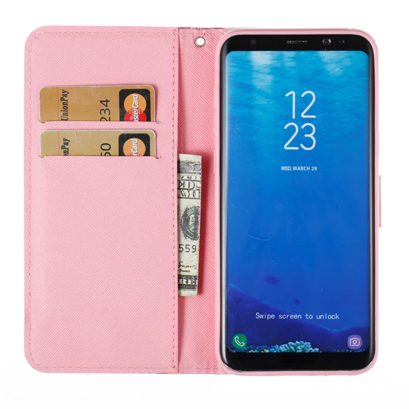 Мягкий силиконовый чехол для Samsung Galaxy S8 Plus из искусственной кожи с 3D рисунком