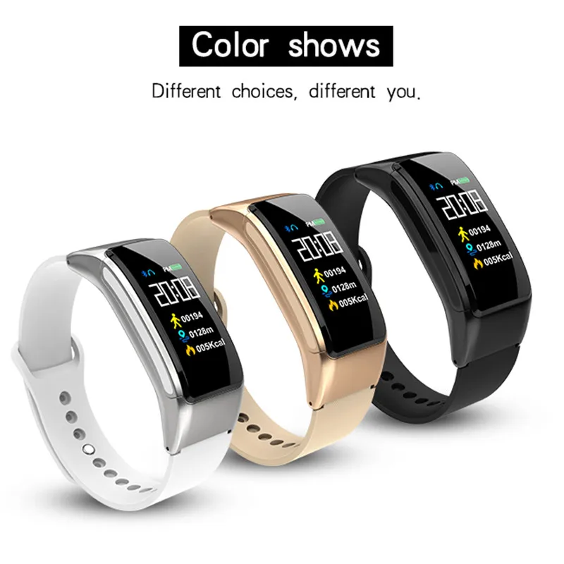 

LYKRY BY51 B31 Smart Talking Bracelet Earphone Band Fitness Tracker Heart Rate Monitor Smart talkband Smart Wristband