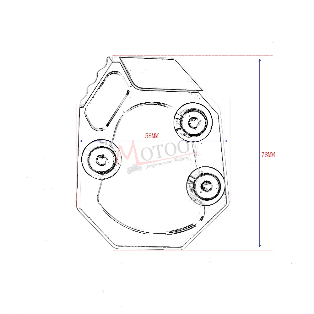 CNC Aluminum Motorcycle Side Stand Pad Enlargement Plate Kickstand Extension for YAMAHA R1 2009 2010 2011 2012 2013 2014 2015 | Автомобили