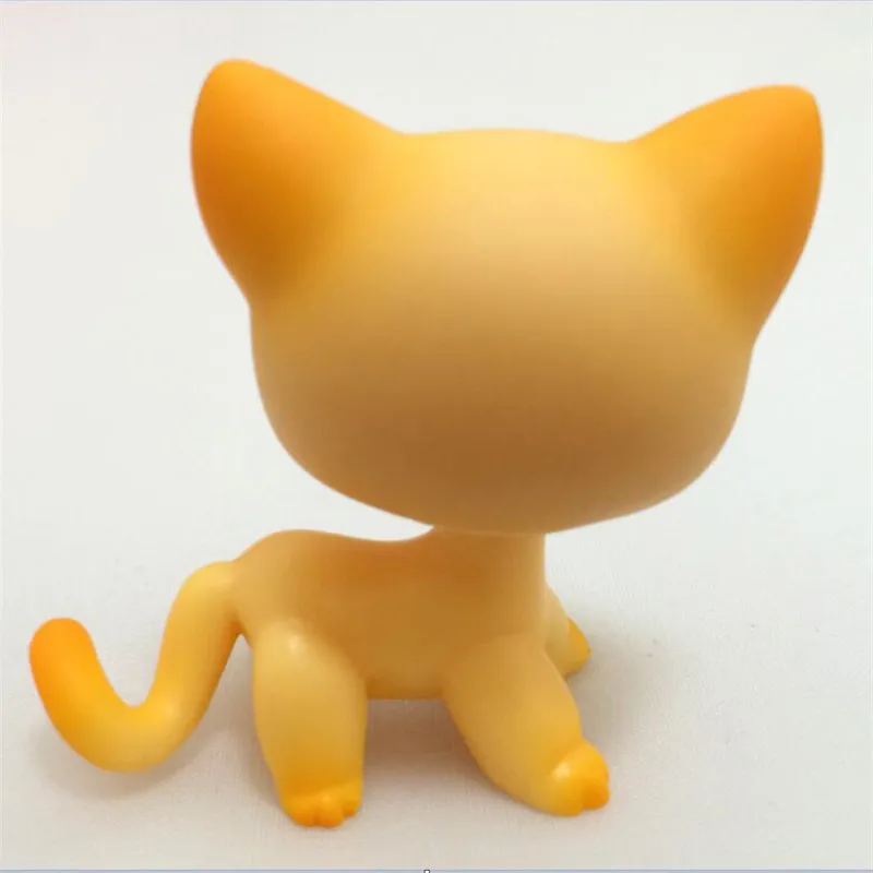 rare pet shop lps standing little short hair cat pink#2291 grey#5 black#994 old original pet toys kitten free shipping