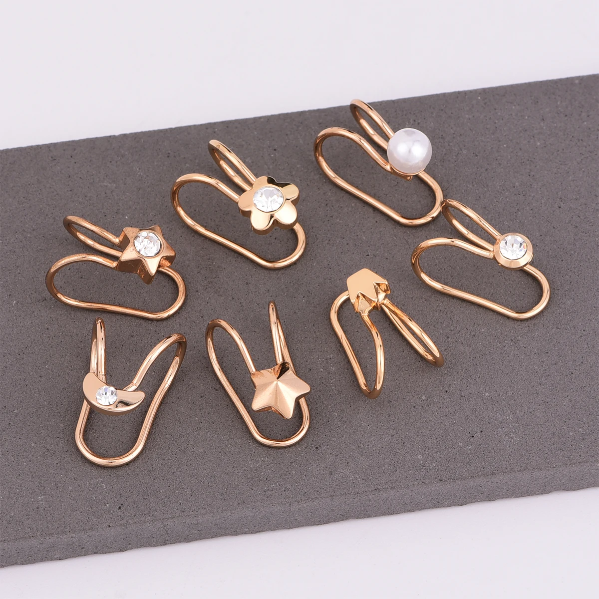 Новая мода Луна Звезда Корона клип серьги набор дизайн mix симпатичные изделия