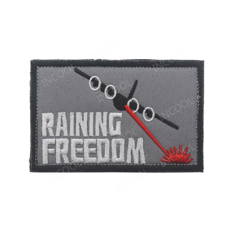 Raining Freedom вышивка нашивка армии США Военные патчи тактическая аппликация эмблем