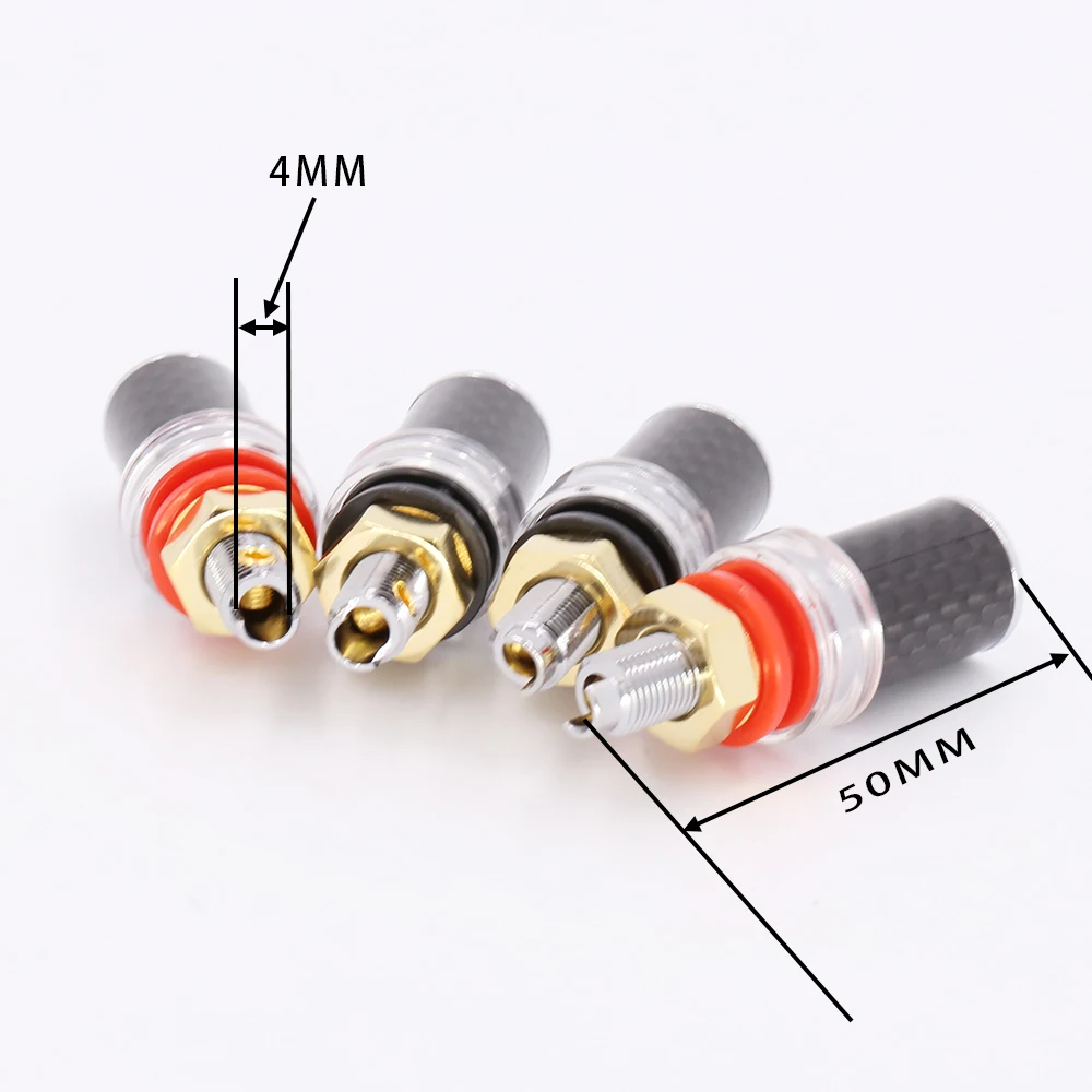 4 шт. панель зонд HiFi из углеродного волокна с родиевым покрытием|Коннекторы и