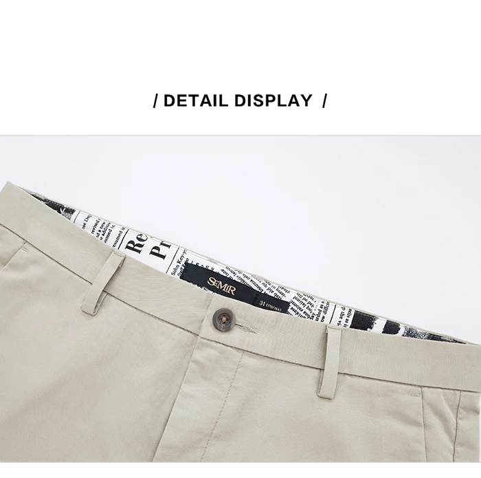 SEMIR, мужские обтягивающие хлопковые брюки, мужские чиносы с вышивкой, Мужские штаны, модные штаны на весну