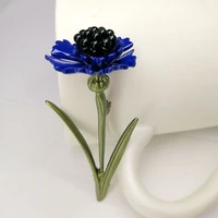 2018vintage flowerses natural pearl cornflower flowers fashion brooch pin scarf jewelry