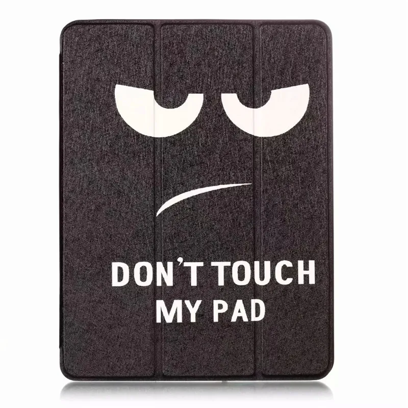 Big eyes Тонкий окрашенный из искусственной кожи флип-кейс для Apple iPad Pro 10,5 с карандашом держатель для iPad Pro 10,5 дюймов планшет крышка+ пленка - Цвет: Big eyes